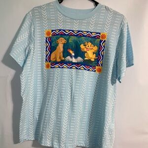 Disney Light Blue Crewneck Tee with Subtle Logo